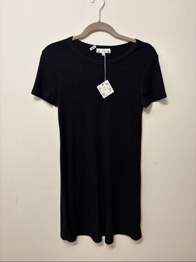 POOF NEW YORK - Basic Black Knit T-shirt Dress - NWT